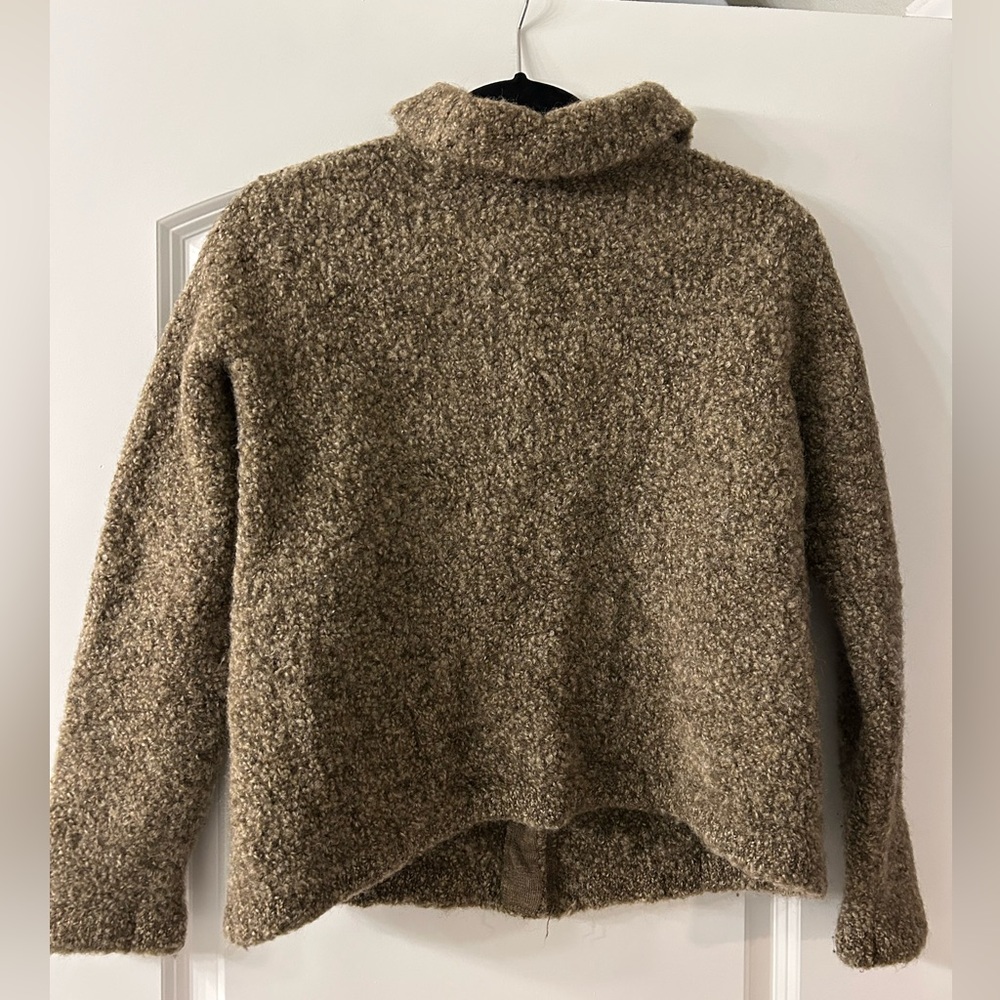 Talbots Brown Bouclé Button-Up Cardigan - Picture 3 of 8